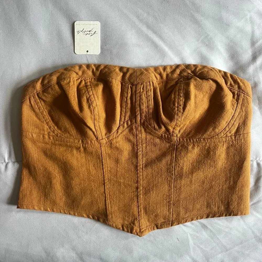 Free People Gingham Tube Top